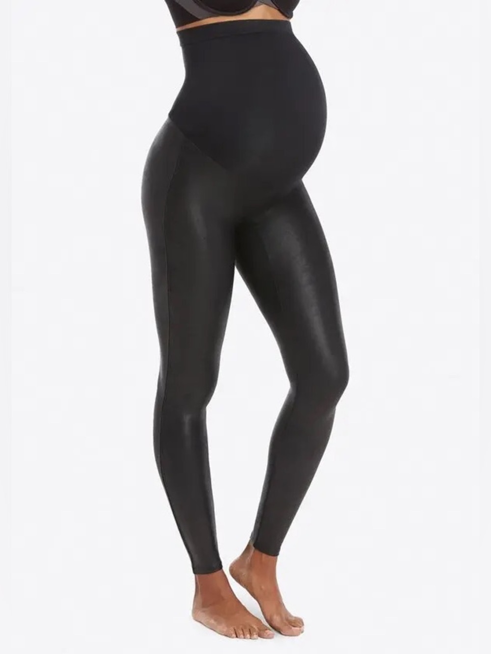 NWT Spanx Mama faux leather maternity leggings